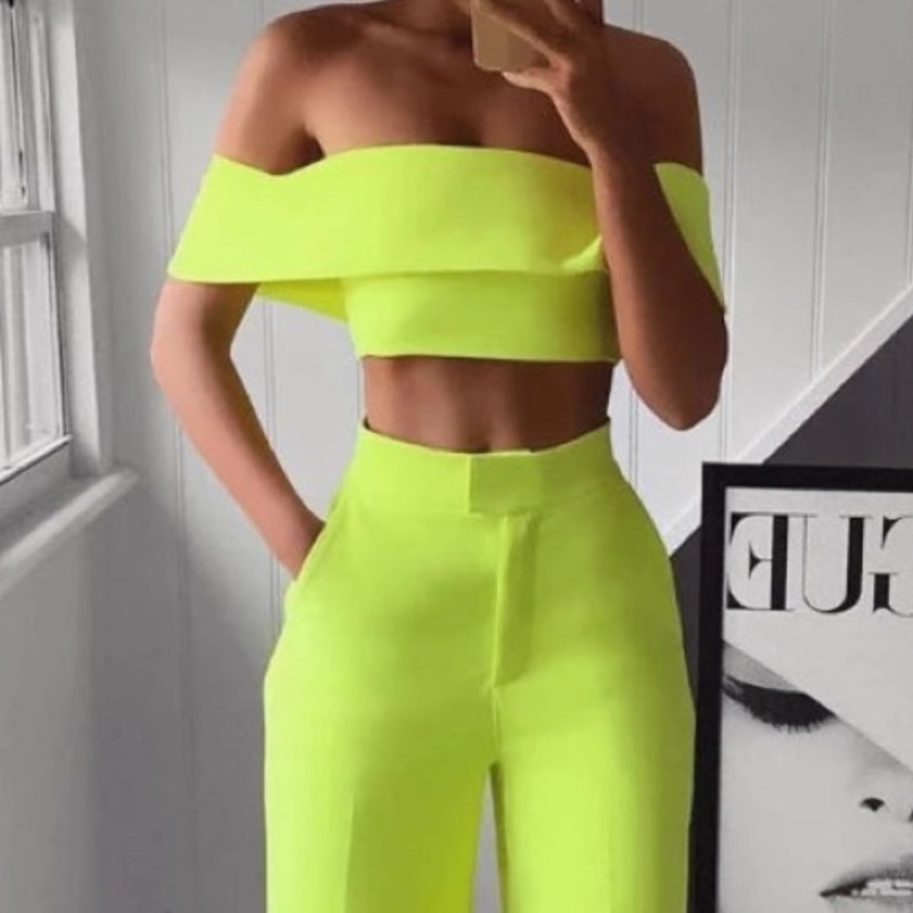 House of CB neon yellow top size S